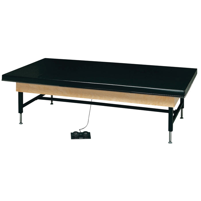 High Quality Bailey Economy Hi-Lo Electric Mat Table Upholstered Therapy Table for Physical Rehabilitation, Stretching, and Patient Exercises