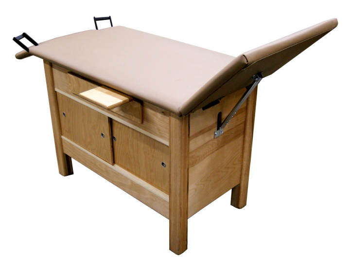 Sturdy Bailey Exam Table with Enclosed Cabinet, Sliding Doors and Storage Drawer for Small Clinic