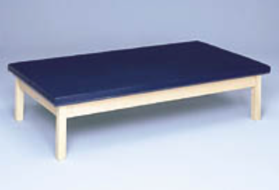 Reliable Bailey Stationary Upholstered Top Mat Table Freestanding Therapy, Gymnastics and Martial Arts Exercise Table