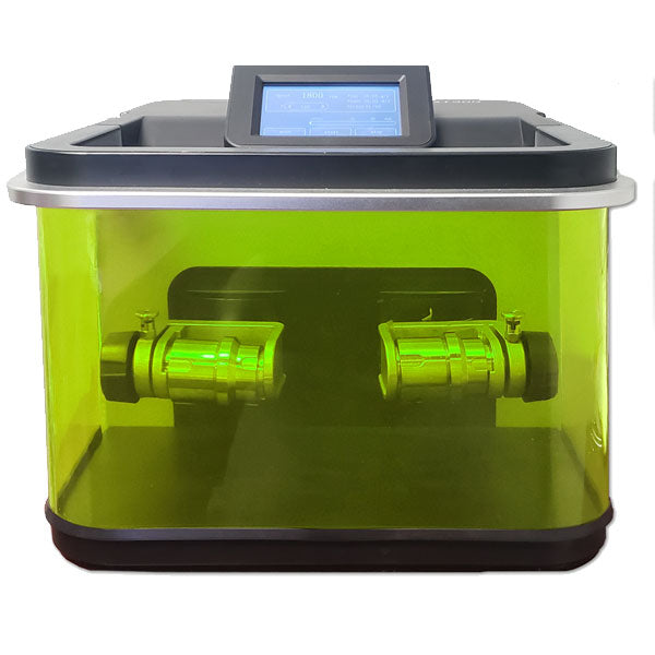 BenchMark Industrial BeadBlaster 96 Ball Mill See Through Interior With Touchscreen Control Panel View
