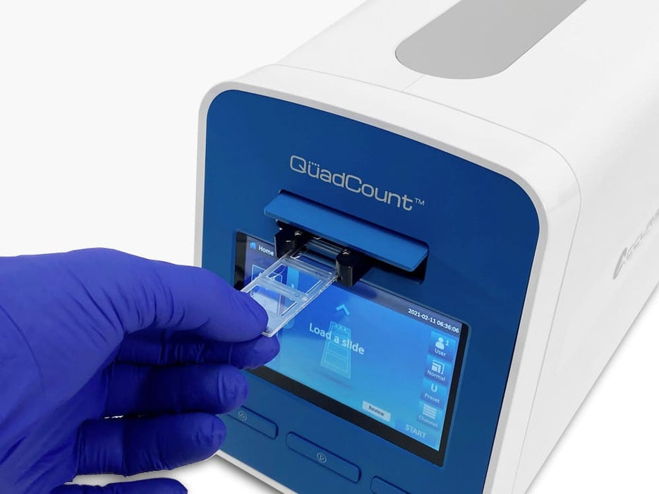 Benchmark Scientific Accuris QuadCount Automated Cell Counter QuadSlide View
