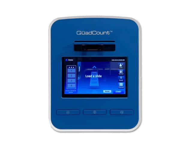 Benchmark Scientific Accuris QuadCount Automated Cell Counter With Touchscreen Display And Control Panel View
