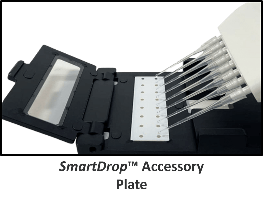 Benchmark Scientific Accuris SmartReader UV Vis Microplate Reader SmartDrop Accessory Plate View