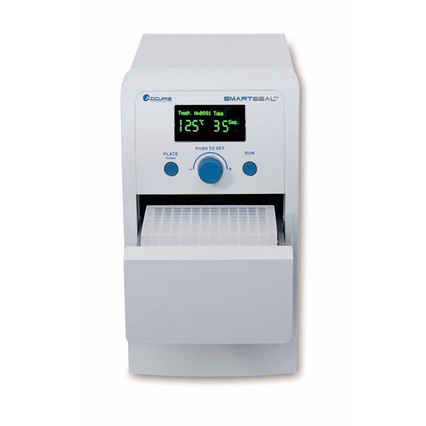 Benchmark Scientific Accuris SmartSeal Semi Automated Microplate Sealer Control Panel Display With Film Roll Holder View