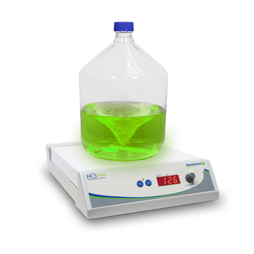 Benchmark Scientific Benchmark Industrial High Capacity Stirrers With Large Bottle And Control Panel View