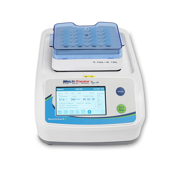 Benchmark Scientific H5100 HCT MultiTherm Touch Shaker With Heating Block And Touchscreen Display Front View