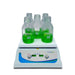 Benchmark Scientific HS 10 Plus Multi Functional Hotplate Stirrer With 5 Bottles And Control Panel Front View