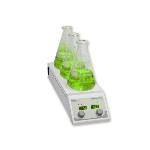 Benchmark Scientific Industrial 3 Position Hotplate Stirrer With Control Panel View