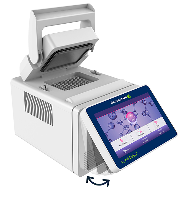 Benchmark Scientific TC 96 Turbo 2D Gradient Thermal Cycler Open Lid Side View
