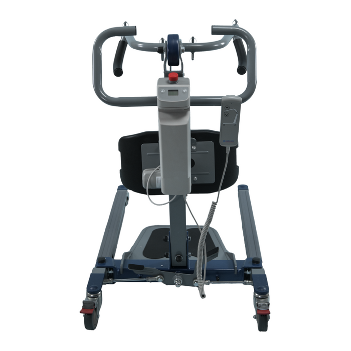 Bestcare BestStand ProCare SA400 Sit to Stand Lift With Foot Plate And Knee Pads Rear View