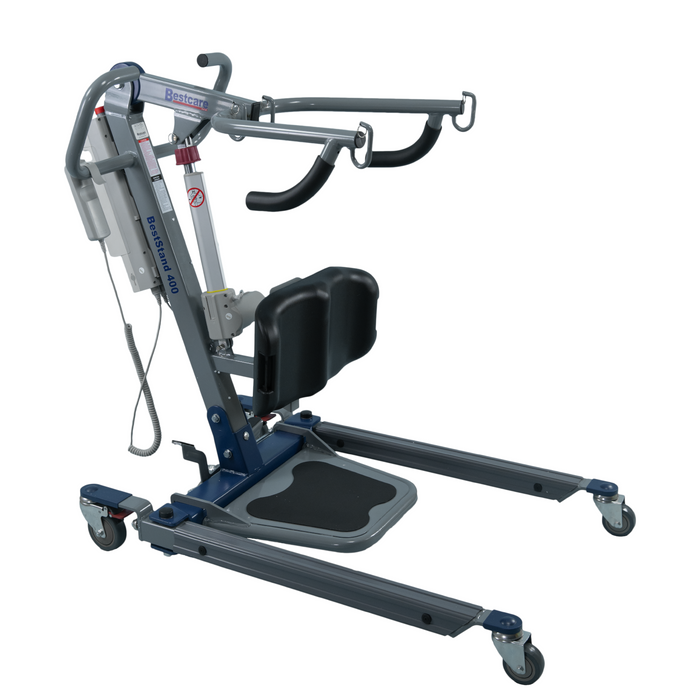 Bestcare BestStand ProCare SA400 Sit to Stand Lift With Foot Plate And Knee Pads Side View