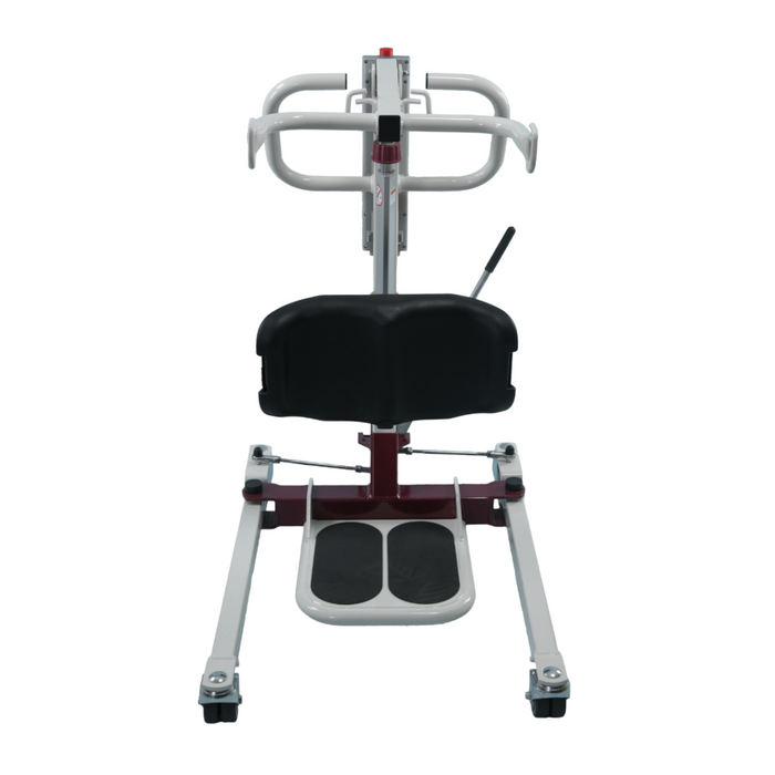 Bestcare BestStand SA228 Sit-to-Stand Patient Lift Front View With Foot Plate And Knee Pads