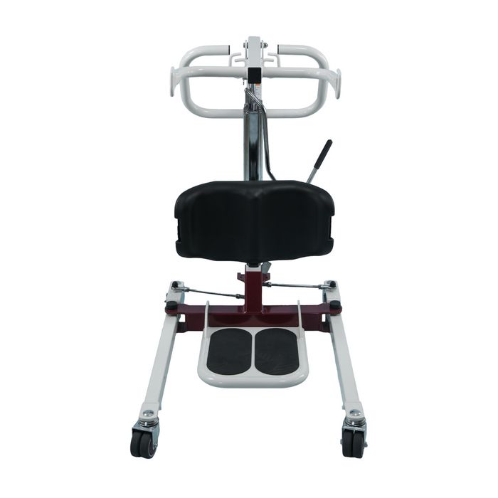 Bestcare BestStand SA228Sit-to-Stand Patient Lift With Foot Plate And Knee Pads Front View