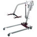 Bestcare Bestlift PL182 full body patient lift in base position in left angle view with hand control mounted on lift handle.
