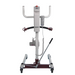 Bestcare Bestlift PL182 full body patient lift Rear View in base position with hand control mounted on lift handle.
