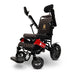 Black Red  ComfyGO IQ-9000 Lightweight Electric Wheelchair Auto Recline, Comfort, and Airline-Approved Design, Stylish black frame color with remote control conveniently. 