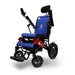 Black/Red and Blue ComfyGO IQ-9000 AR Lightweight Electric Wheelchair Auto Recline, Comfort, and Airline-Approved Design, Stylish black frame color with remote control conveniently. 