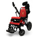 Black/Red and RedComfyGO IQ-9000 AR Lightweight Electric Wheelchair Auto Recline, Comfort, and Airline-Approved Design, Stylish black frame color with remote control conveniently. 