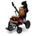 Black/Red and Taba ComfyGO IQ-9000 AR Lightweight Electric Wheelchair Auto Recline, Comfort, and Airline-Approved Design, Stylish black frame color with remote control conveniently. 