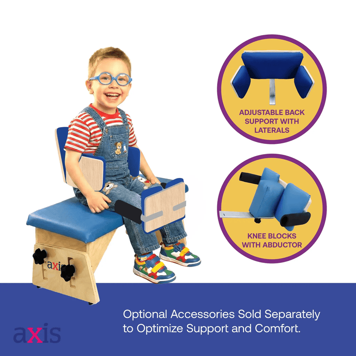 Circle Specialty  Axis Therapy Bench Adjustable Pediatric Positioning and Therapy Seating Featuring Accessories