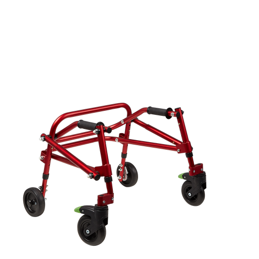 Red Circle Specialty Klip Posterior Walker with Large 8-Inch Swivel Wheels Lightweight, Adjustable Mobility Support for Kids and Adults