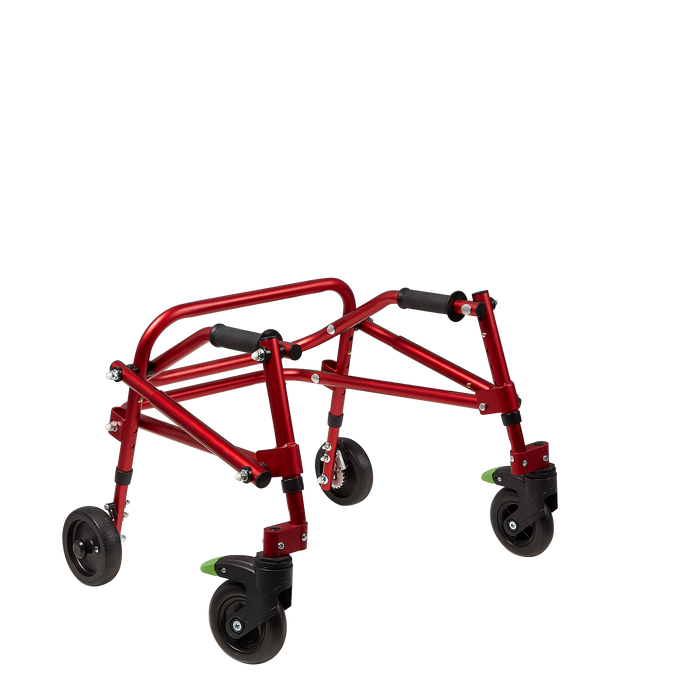 Red Circle Specialty Klip Posterior Walker with Large 8-Inch Swivel Wheels Lightweight, Adjustable Mobility Support for Kids and Adults