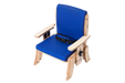 Blue Circle Specialty Pango Activity Classroom Chair Adjustable Seating for Posture and Comfort with Back height 12 inches and Blue Cushion backrest & seat, seatbelt, adjustable armrest
