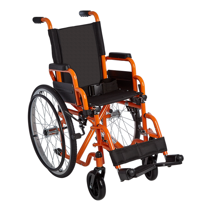 Orange Circle Specialty Ziggo Lightweight Manual Wheelchair for Kids and Teens Adjustable, Durable, and Comfortable Mobility Solution