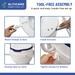Climbing Steps AltiCare 5 Non Slip Raised Toilet Seat Visual Details Info Graphic View