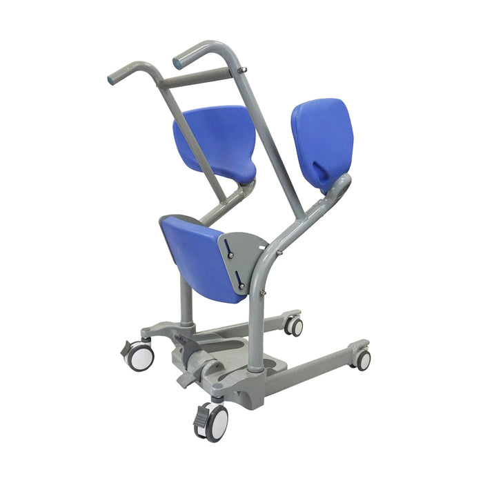 Climbing Steps Ascend Go Sit to Stand Patient Lift Pivoting Seat Up In Side Angle View