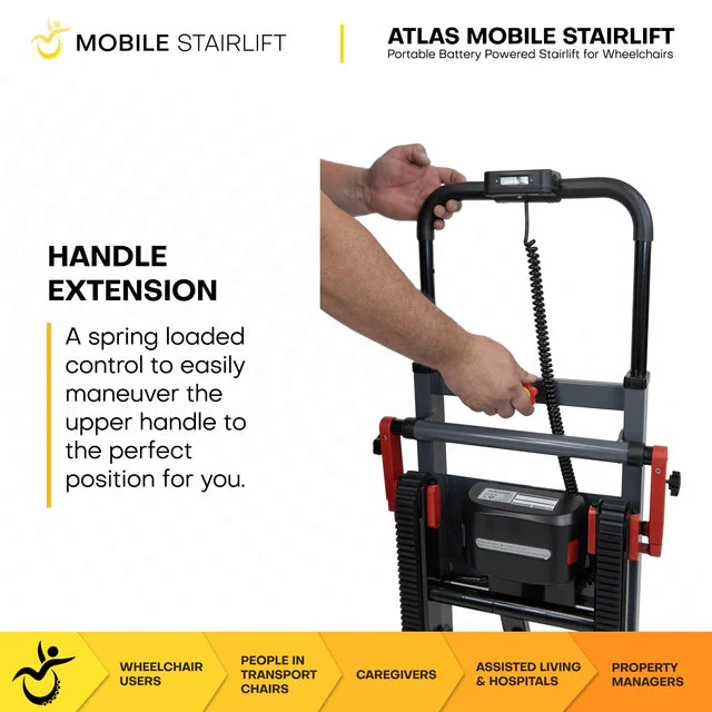 Climbing Steps Atlas Portable Wheelchair Stair Lift Handle Extension View