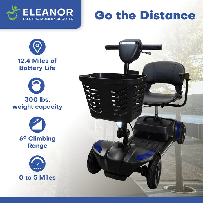 Climbing Steps Blue Eleanor Electric Mobility Scooter Major Product Features View