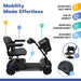 Climbing Steps Blue Eleanor Electric Mobility Scooter Product Features View