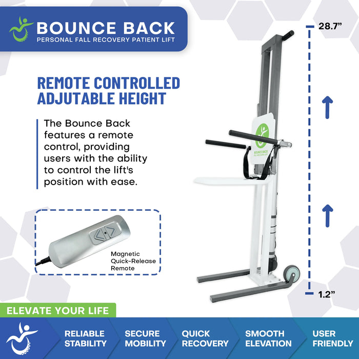 Climbing Steps Bounce Back Fall Recovery Patient Lift Remote Control Feature View