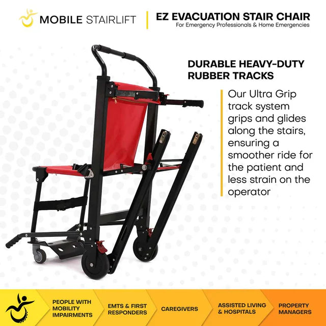 Climbing Steps EZ Evacuation Chair Rubber Tracks View