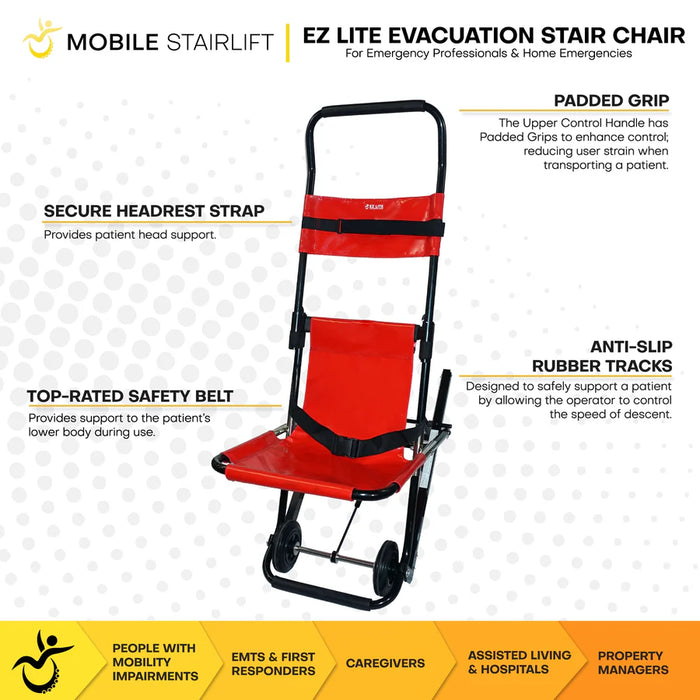 Climbing Steps EZ LITE Evacuation Chair Product Features View