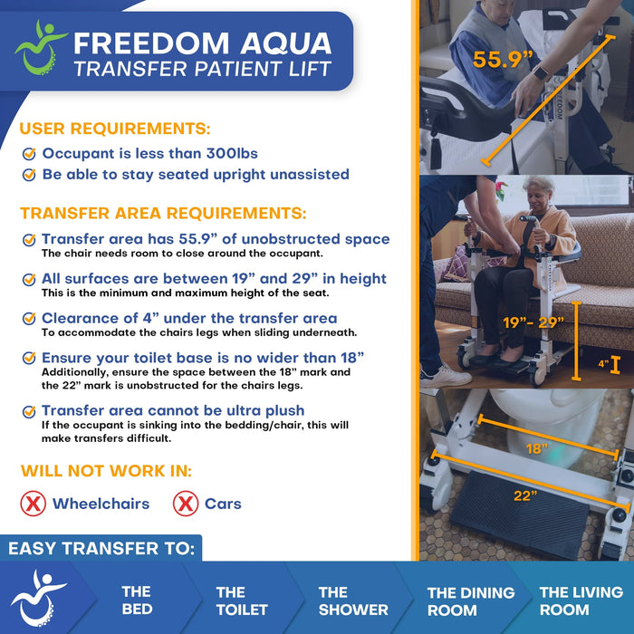 Climbing Steps | Freedom Aqua Waterproof Patient Lift