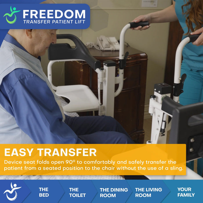 Climbing Steps Freedom Transfer Patient Lift Easy Transfer Info View With Patient And Caregiver
