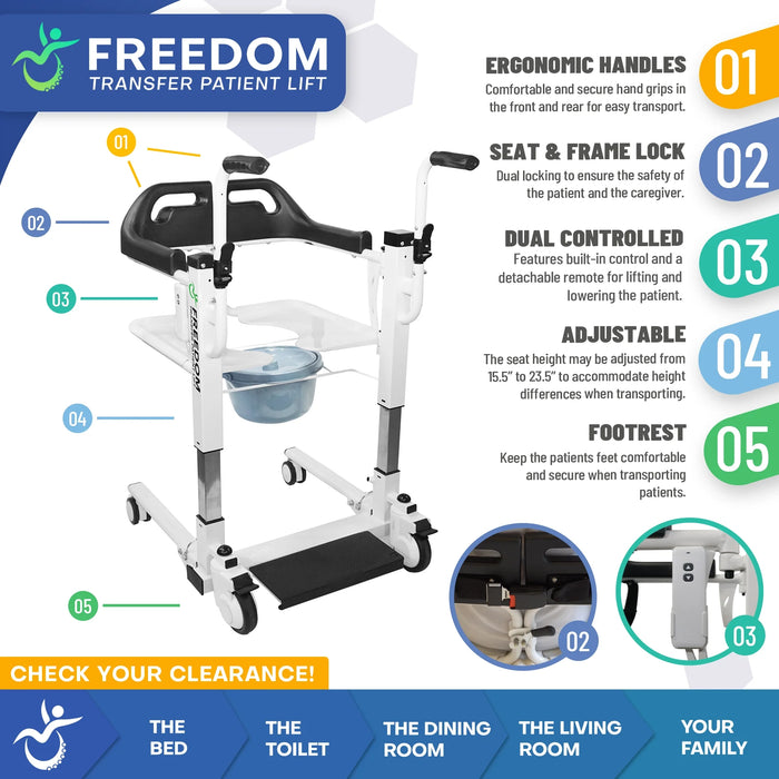 Climbing Steps Freedom Transfer Patient Lift Product Features View