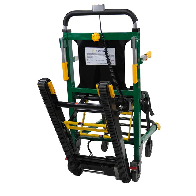 Climbing Steps Genesis Eco Mobile Stairlift Portable Stair Chair With Tracks Folded In Rear View