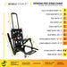 Climbing Steps Genesis Flex Transport Chair and Portable Stairlift Chair Dimensions View