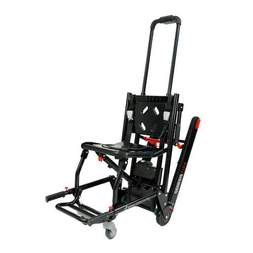 Climbing Steps Genesis Flex Transport Chair and Portable Stairlift Chair With Handle In Extended View