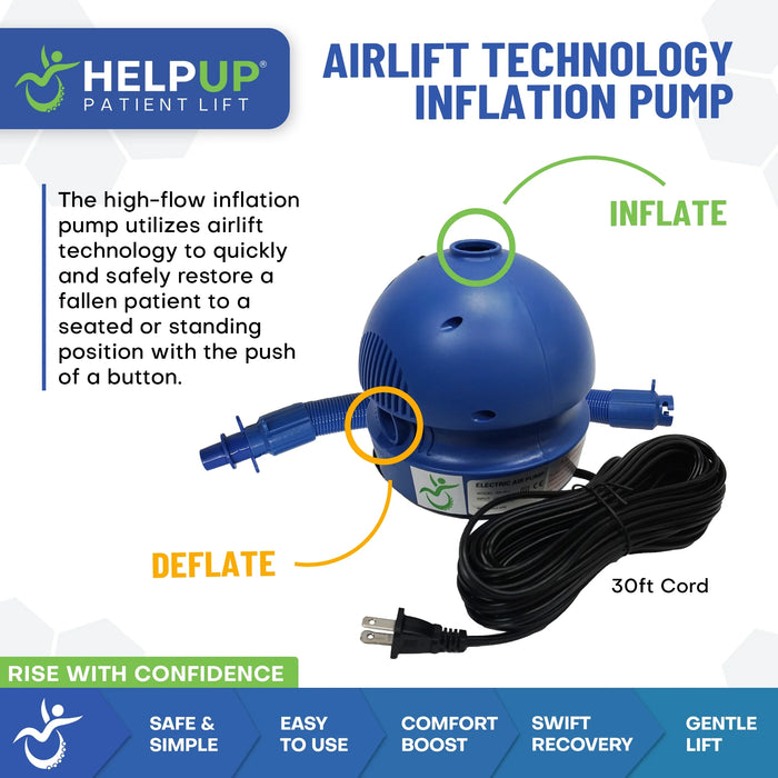 Climbing Steps HelpUp Fall Recovery Patient Lift Inflation Pump View