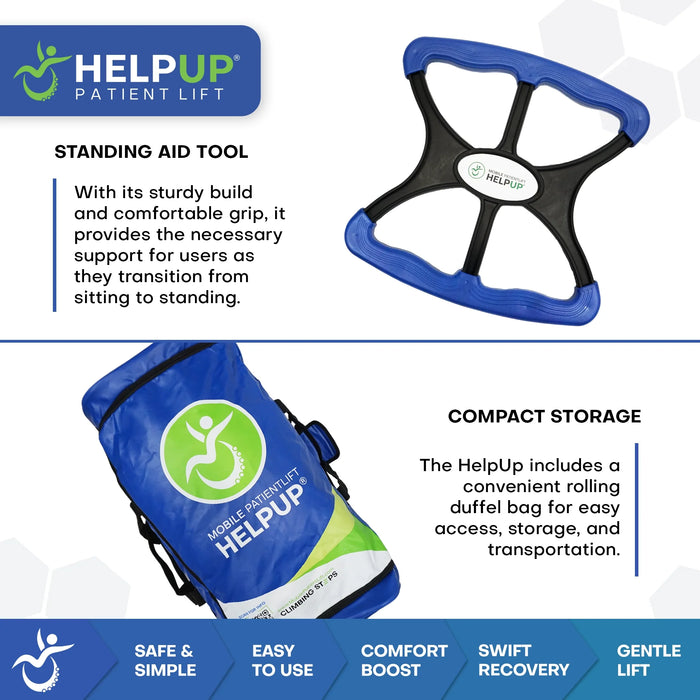 Climbing Steps HelpUp Fall Recovery Patient Lift Stand Aid Tool and Compact Storage Bag View
