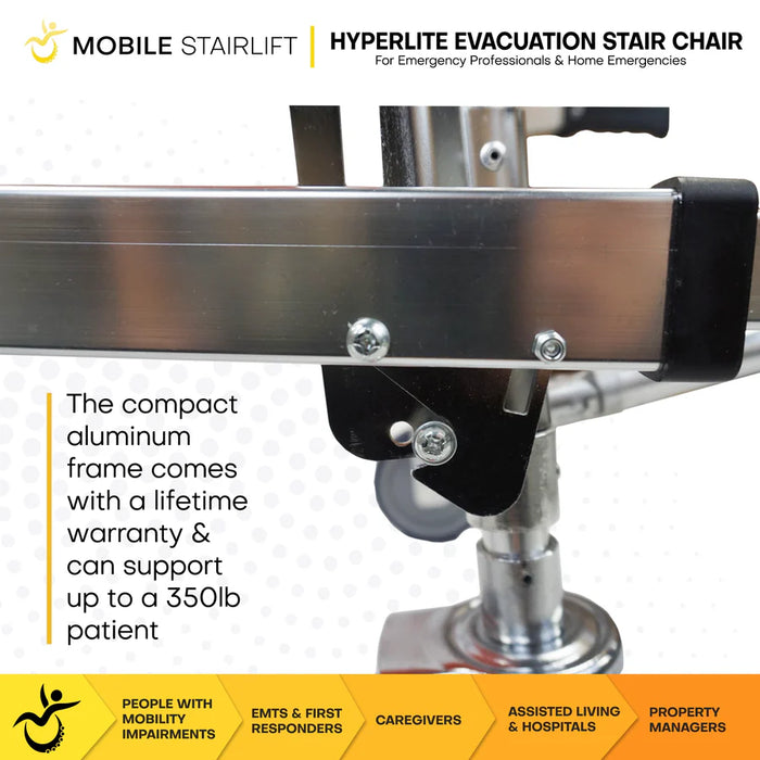 Climbing Steps HyperLite Evacuation Foldable Stair Lift Chair Aluminum Material View