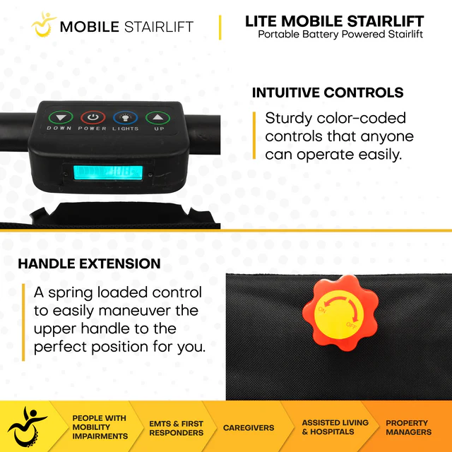 Climbing Steps LITE Mobile Stairlift Control Panel View
