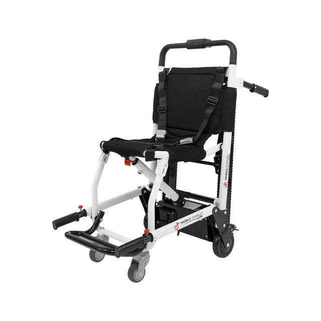 Climbing Steps LITE Mobile Stairlift With Collapsed Handle View