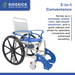 Climbing Steps Sidekick Shower Chair With 24 Inch Wheels 3 In 1 Convenience Info Graphic View