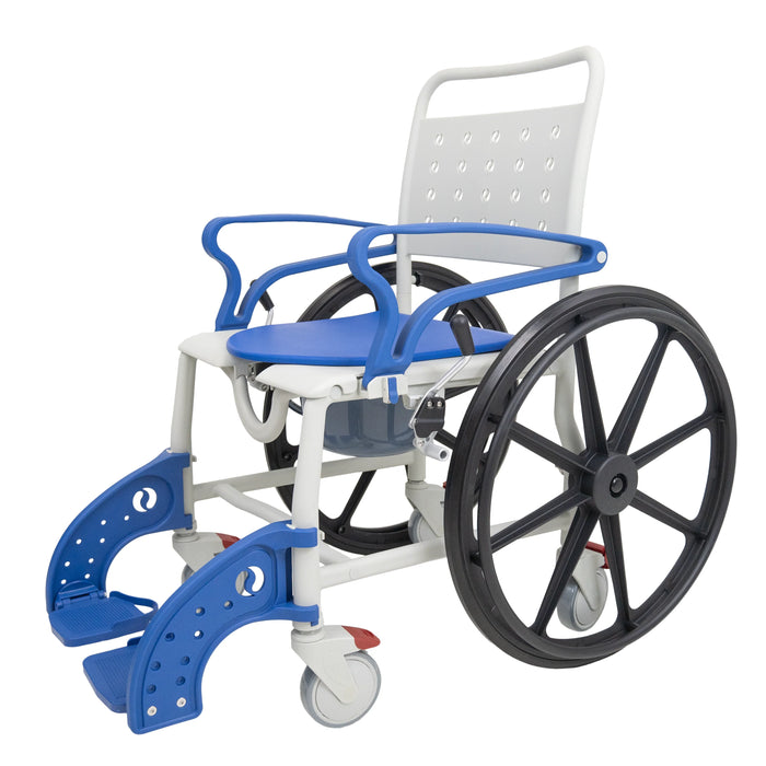 Climbing Steps Sidekick Shower Chair With 24 Inch Wheels And Flip Up Footrests View