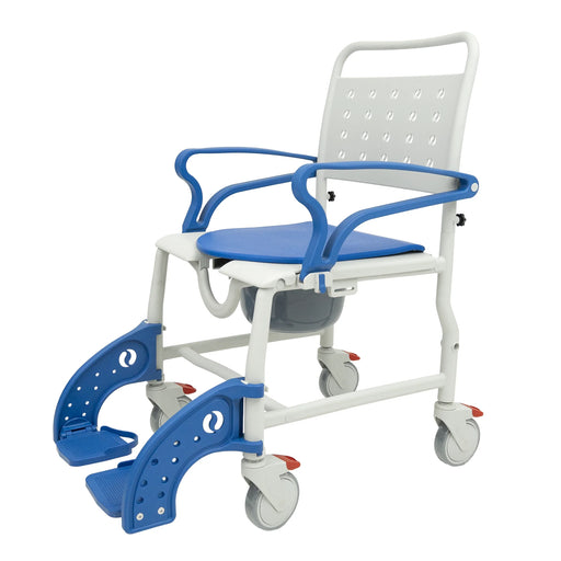 Climbing Steps Sidekick Shower Chair With Standard Wheels And Flip Up Footrests View